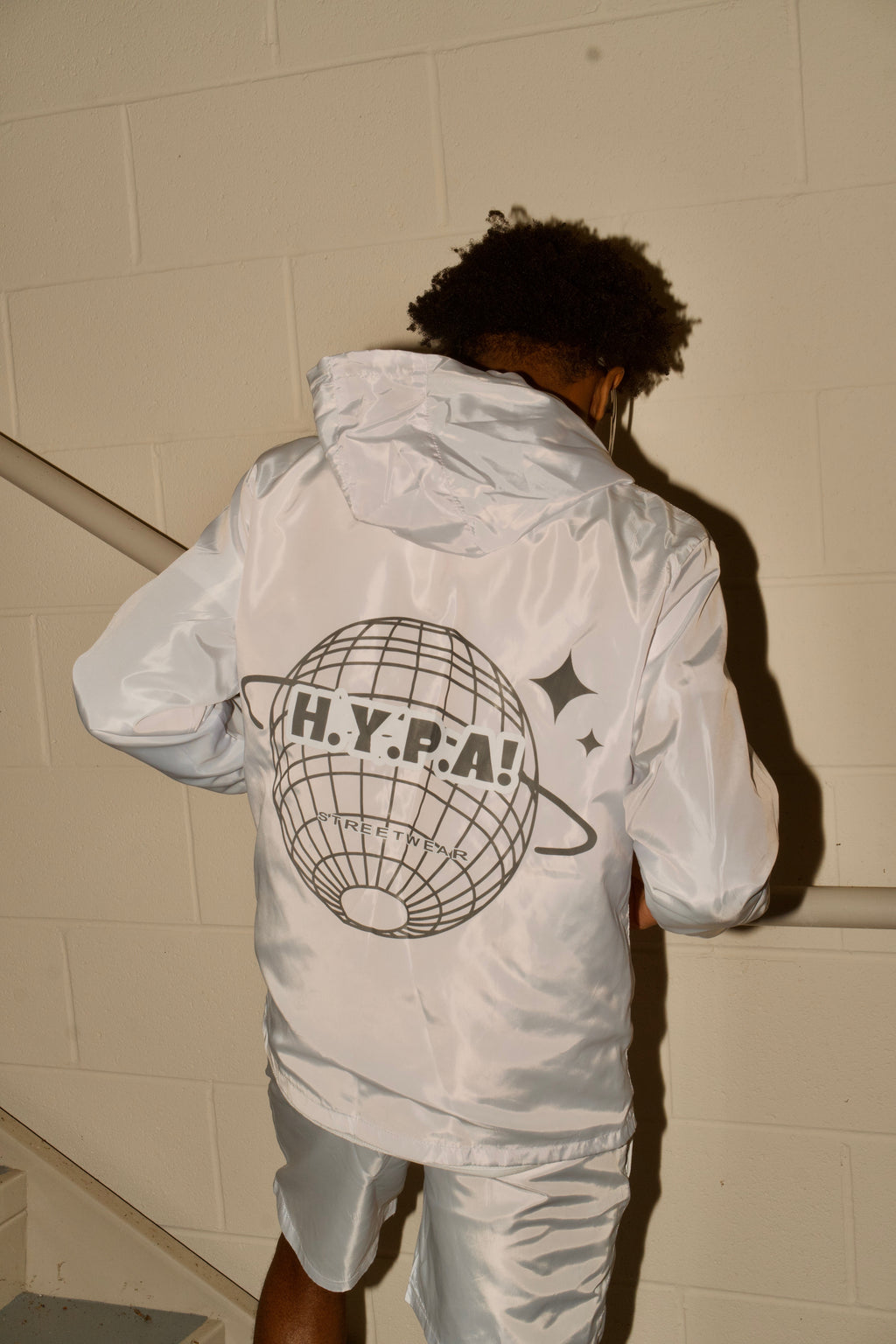 White and Grey WindBreaker Set