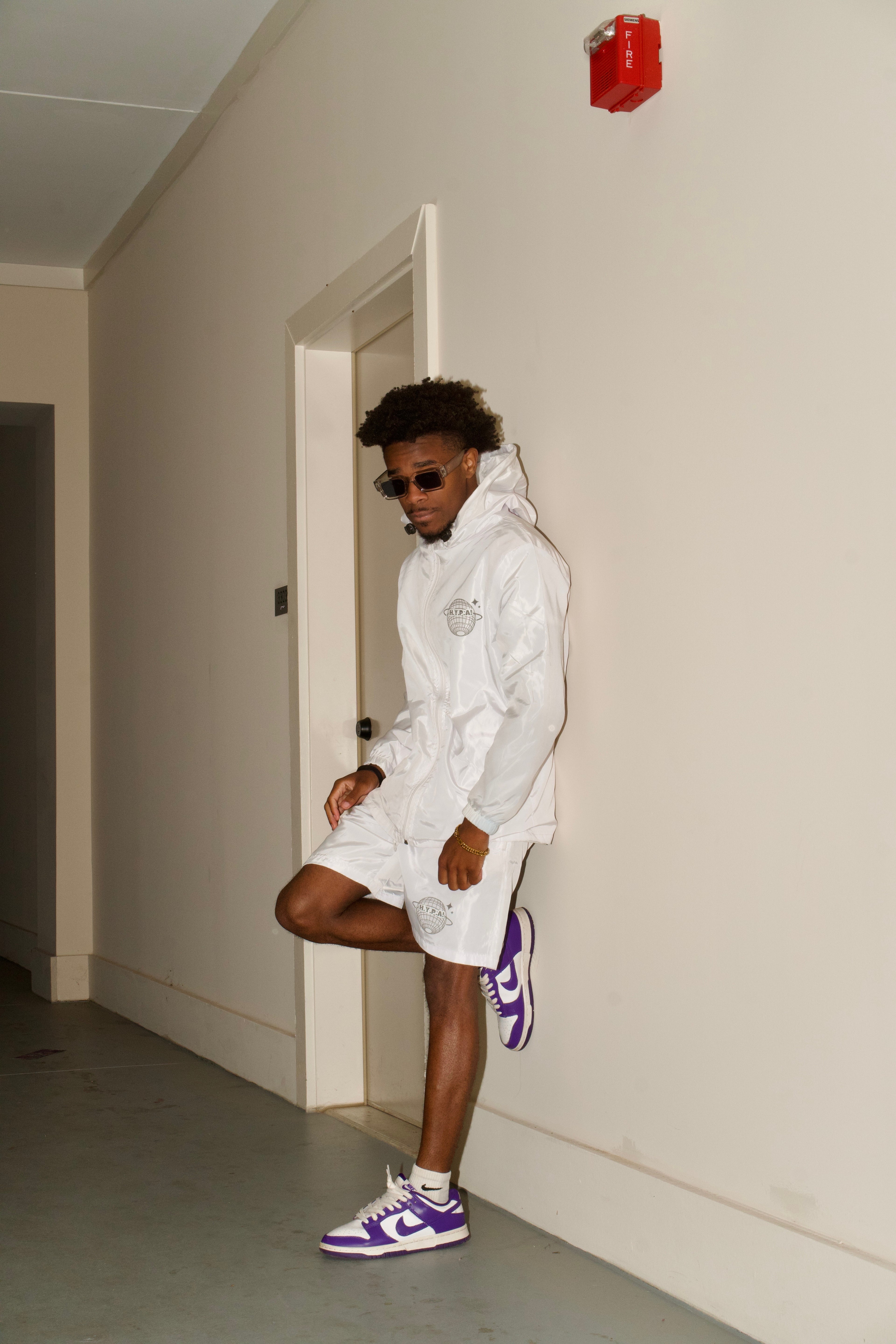 White and Grey WindBreaker Set